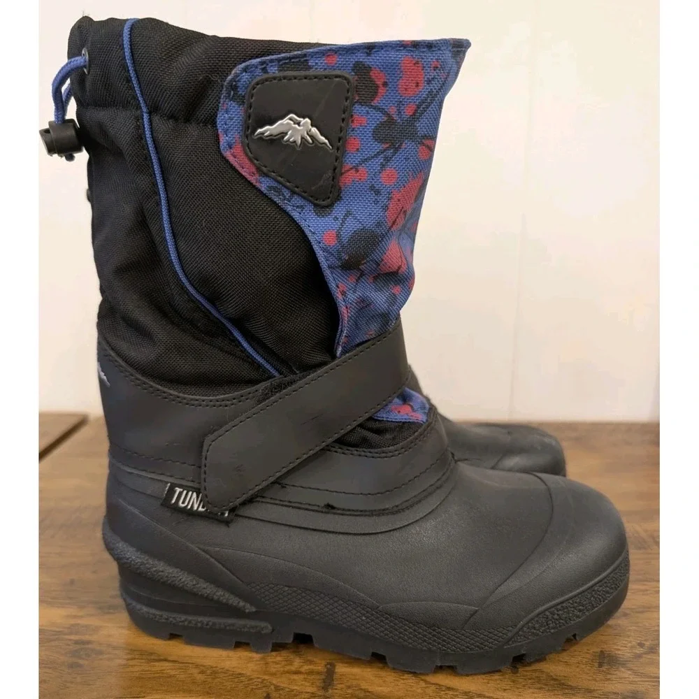 Tundra Snow Boots Youth Size 3 Youth Kids 3 Blue Red Black Winter Waterproof